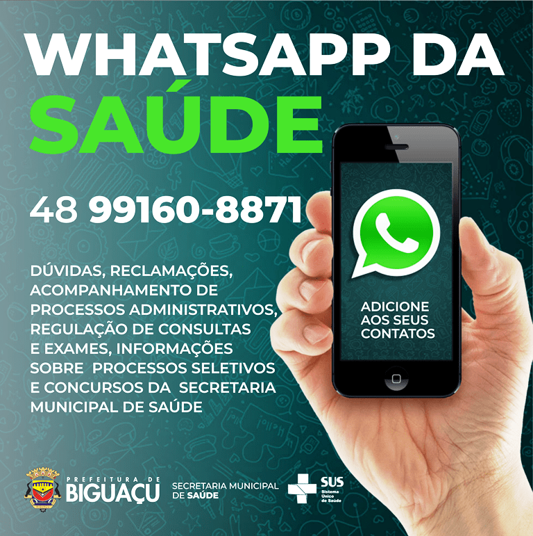 whatsapp secretaria de saúde