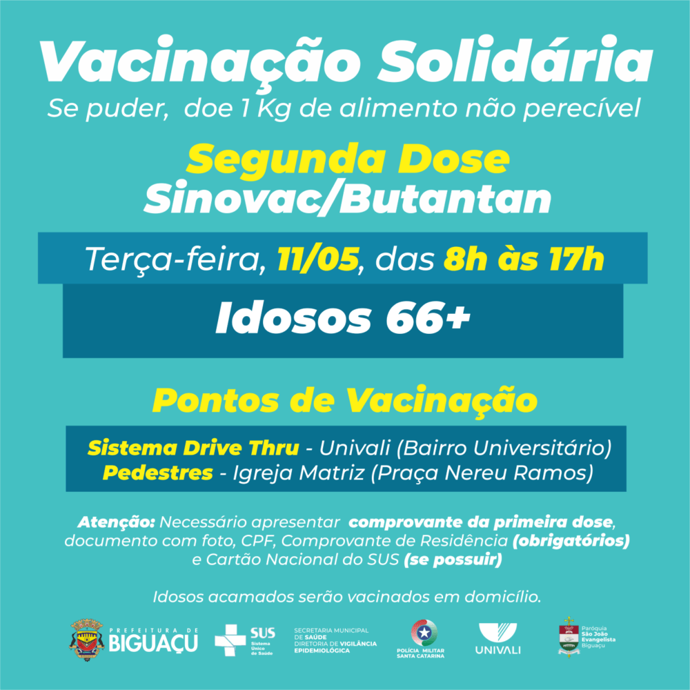 66 + segunda dose biguaçu