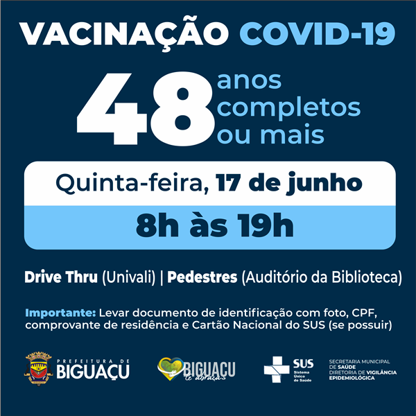VACINAÇÃO 42 anos ou mais