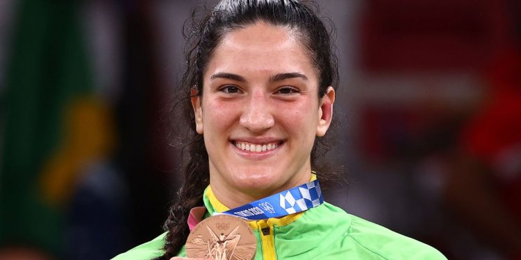 Reuters-Sergio Peres - Mayra Aguiar medalha de bronze na Olimpíada de Toquio