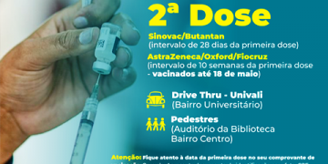 Vacinação 26 julho 2ª dose
