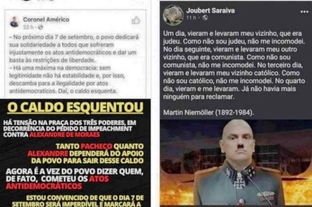 Coronel Aleksander Lacerda faz ameaças ao STF nas redes sociais (foto Reprodução)