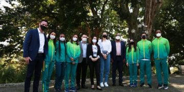 Recepção do Governador Carlos Moisés na Casa Agronômica de atletas olimpicos de Santa Catarina