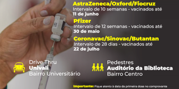 Segunda dose 19 de Agosto