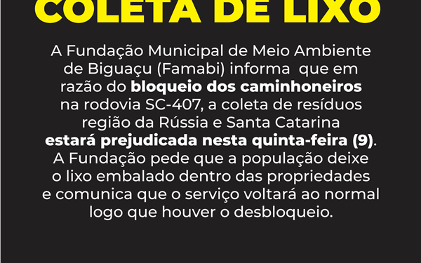 Comunicado - lixo