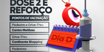 Dia D de aplicação da dose 2 e de reforço contra a covid-19 será neste sábado