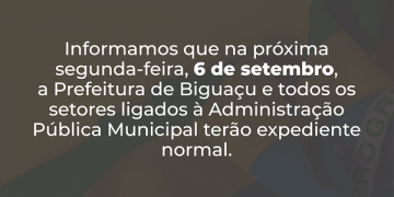 Prefeitura funcionará no dia 06