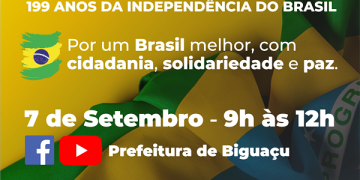 Independência do Brasil será comemorada com live em Biguaçu