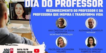 Secretaria Municipal de Educação realiza live em comemoração ao Dia dos Professores