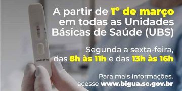 Unidades Básicas de Saúde de Biguaçu passam a realizar testes rápidos de Covid-19