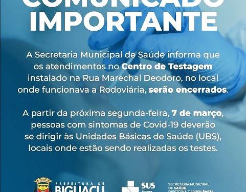 Encerrramento Centro de Testagem
