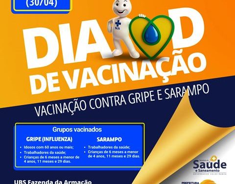 Dia D vacinação gripe e sarampo