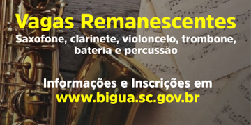 Escola de música vagas remanescentes
