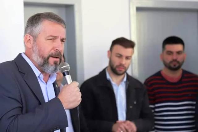 Prefeito Salmir discursa na inauguração da nova base do Samu
