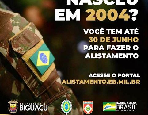 Alistamento militar - Nasceu em 2004