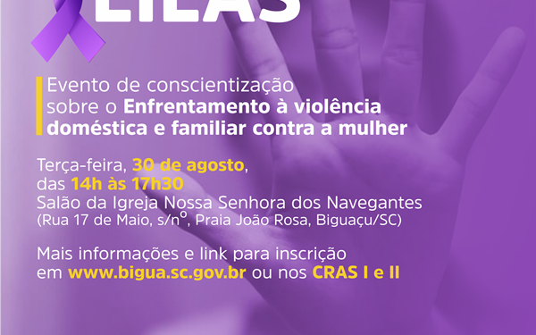 Agosto Lilás: combate à violência contra a mulher