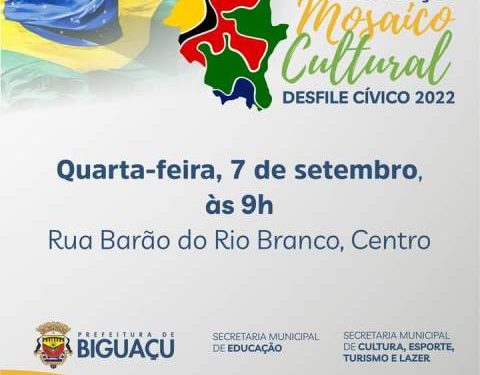 Mosaico cultural desfile cívico