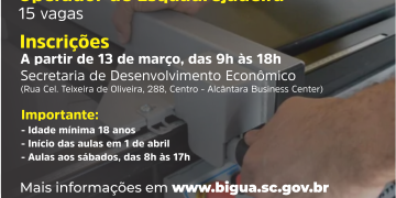 Programa Qualificação Biguaçu abre inscrições de curso gratuito de Operador de Esquadrejadeira