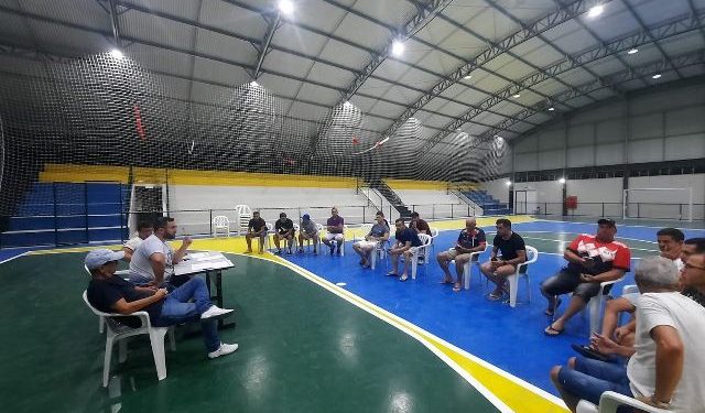 Reunião sobre o regulamento do Campeonato Municipal de Futebol Amador de Governador Celso Ramos