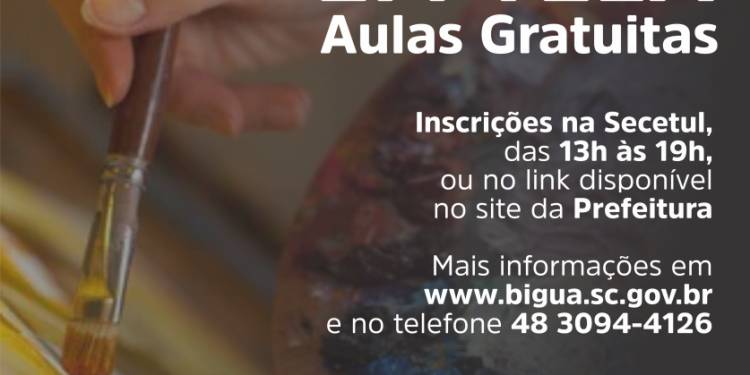 Pintura em Tela é o novo curso gratuito oferecido na Oficina das Artes de Biguaçu