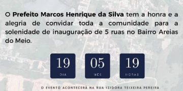 Inauguração de ruas no bairo Areias do meio