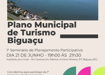 Diagnóstico do Turismo de Biguaçu será apresentado na próxima quarta-feira (21)