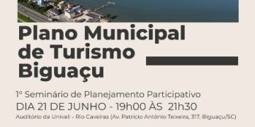 Diagnóstico do Turismo de Biguaçu será apresentado na próxima quarta-feira (21)