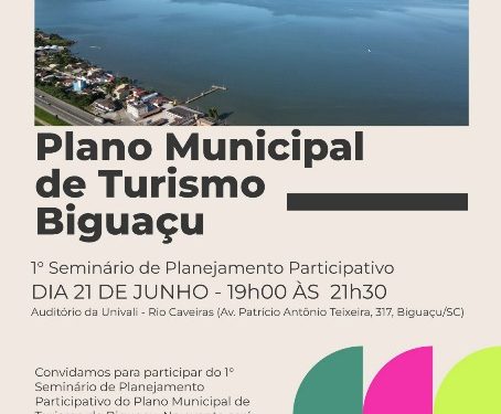 Diagnóstico do Turismo de Biguaçu será apresentado na próxima quarta-feira (21)