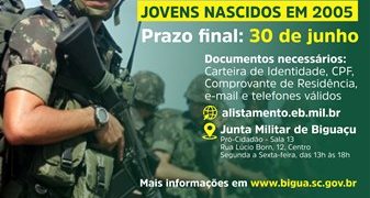 Prazo para alistamento militar encerra no dia 30 de junho
