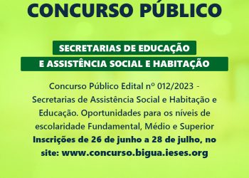 Secretarias de Educação e Assistência Social de Biguaçu realizam concurso público