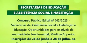 Secretarias de Educação e Assistência Social de Biguaçu realizam concurso público
