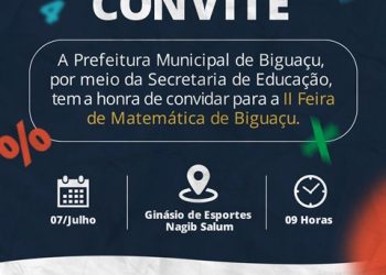 Feira de Matemática de Biguaçu: somando conhecimentos, diminuindo barreiras, dividindo ideias e multiplicando possibilidades!