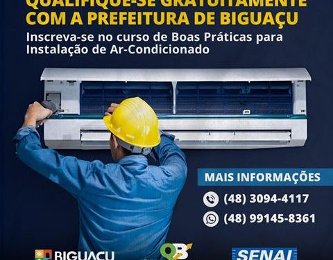 curso gratuito de Boas Práticas para Instalação de Ar Condicionado