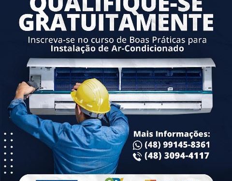 curso gratuito de Boas Práticas para Instalação de Ar Condicionado mês julho