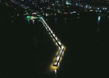 Prefeitura de Biguaçu inaugura a reforma e a nova iluminação do trapiche da Praia João Rosa