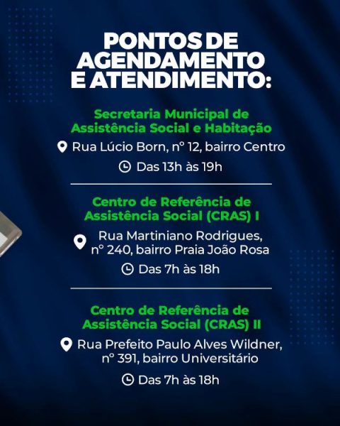Pontos de Agendamento e atendimento