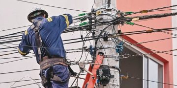 A pedido da Prefeitura, Celesc promove mutirão de higienização de postes em Biguaçu