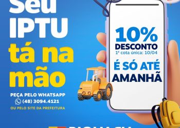 Seu IPTU tá na mão com 10% de desconto