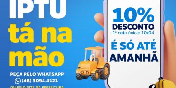 Seu IPTU tá na mão com 10% de desconto