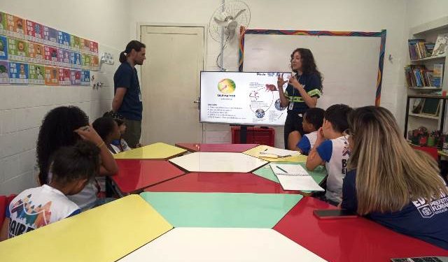 Casan faz oficina com crianças sobre dengue e doenças transmitidas pela água