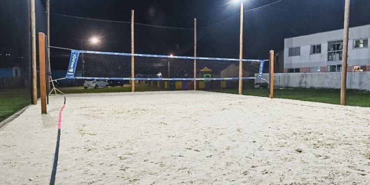 Prefeitura de Biguaçu inaugura a Arena Beach Tennis Loteamento Vila Bela, no bairro Fundos