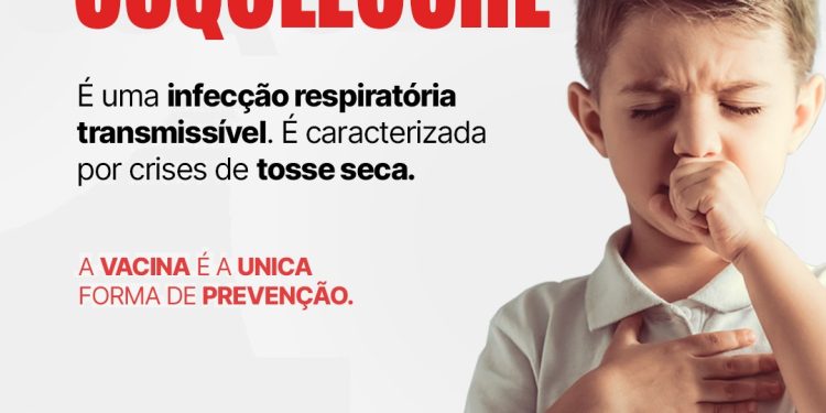Saúde alerta sobre a importância da vacinação para a prevenção da coqueluche