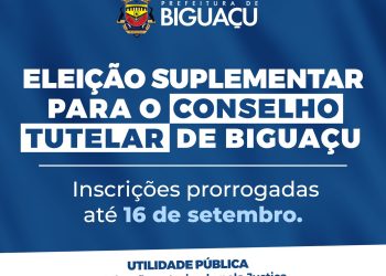 Prazo de inscrição para a eleição suplementar do Conselho Tutelar de Biguaçu (CMCDA)