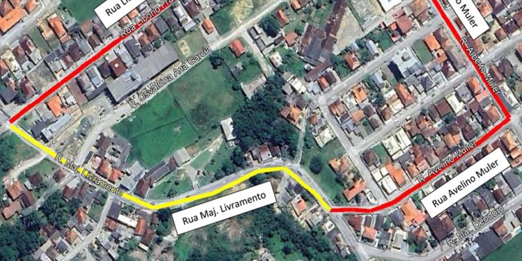 Prefeitura de Biguaçu comunica bloqueio de trânsito na Rua Major Livramento, no bairro Vendaval