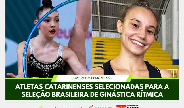Atletas de Santa Catarina são selecionadas para a seleção brasileira de ginástica rítmica