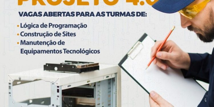 Projeto 4.0 tem inscrições abertas para oficinas gratuitas na área de tecnologia