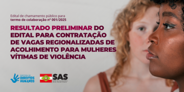 Divulgado resultado preliminar do edital de chamamento público que prevê vagas de acolhimento para mulheres vítimas de violência