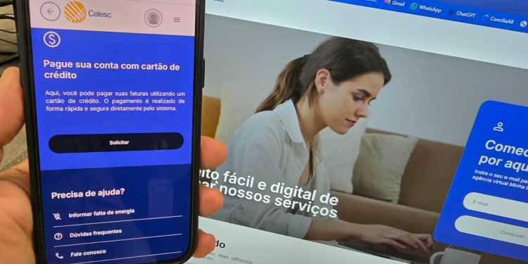 Celesc lança pagamento de fatura com cartão no App e na Agência Web, com parcelamento em até 21 vezes